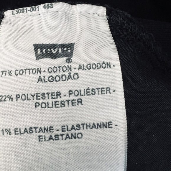 Levi's 505 Women's Denim Jeans Size 8 Black Mid Rise Straight Leg Stretch - Picture 6 of 11
